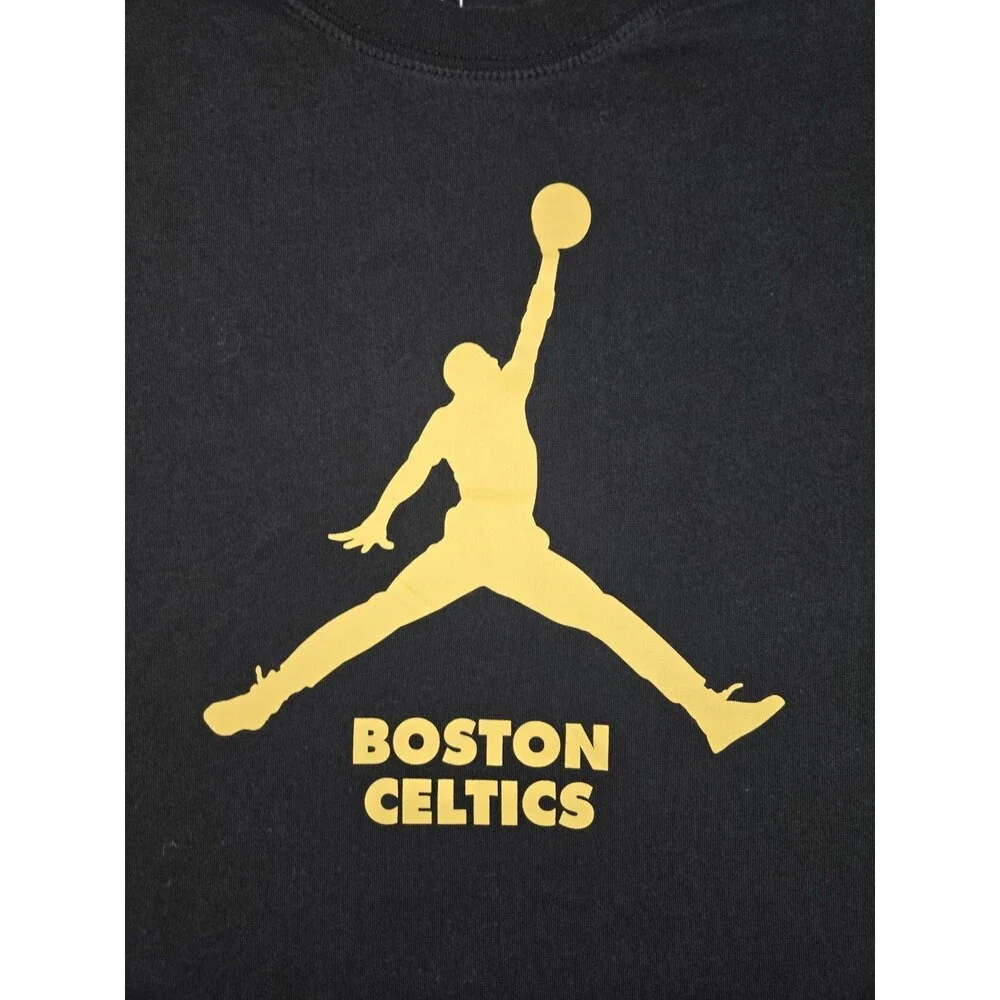 Mens Nike Air Jordan Boston Celtics NBA Long Sleeve T Shirt XL Black